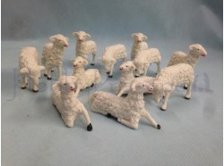 Pecore bianche assortite 12 pz