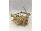 Carretto in legno a due ruote - lunghezza cm. 23