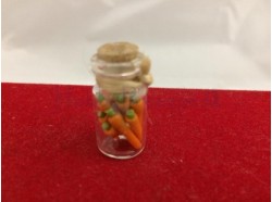 Vaso in vetro con carote e tappo in sughero - altezza cm. 2,8